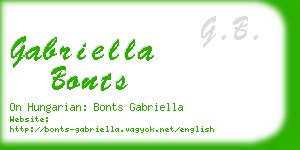 gabriella bonts business card